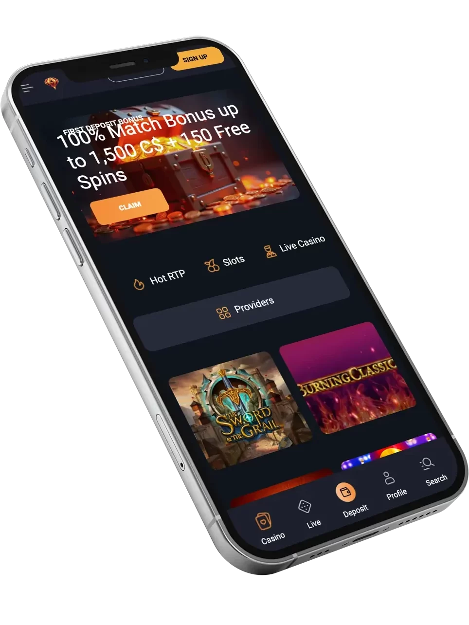 Slotlounge mobile app